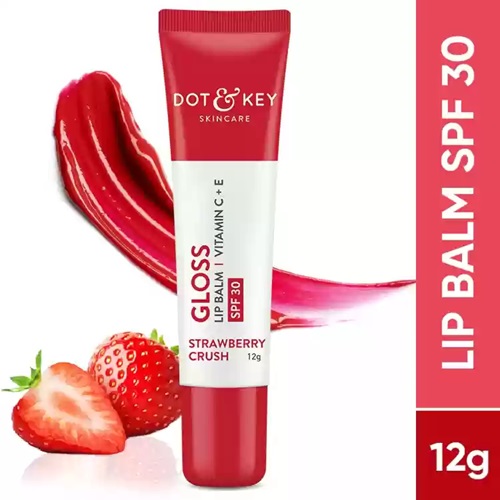 dot and key vitamin c lip balm DOT & KEY Gloss Boss Vitamin C+E Tinted Lip Balm with SPF 30 12g -  Strawberry Crush